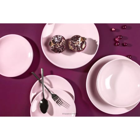 Konsimo LUPIN Talerz głęboki jasny różowy, jasny różowy