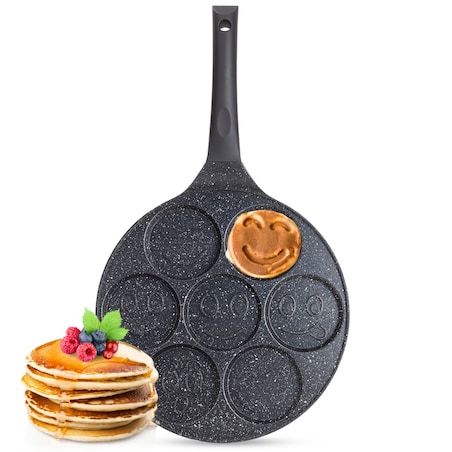 Marmurowa patelnia do pancakes naleśników jajek BUŹKI MINKI EMOTKI KAMILLE