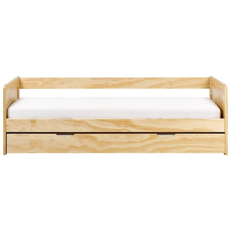 Łóżko wysuwane Drewno sosnowe GRAVELINES 90 x 200 cm Jasnobrązowy