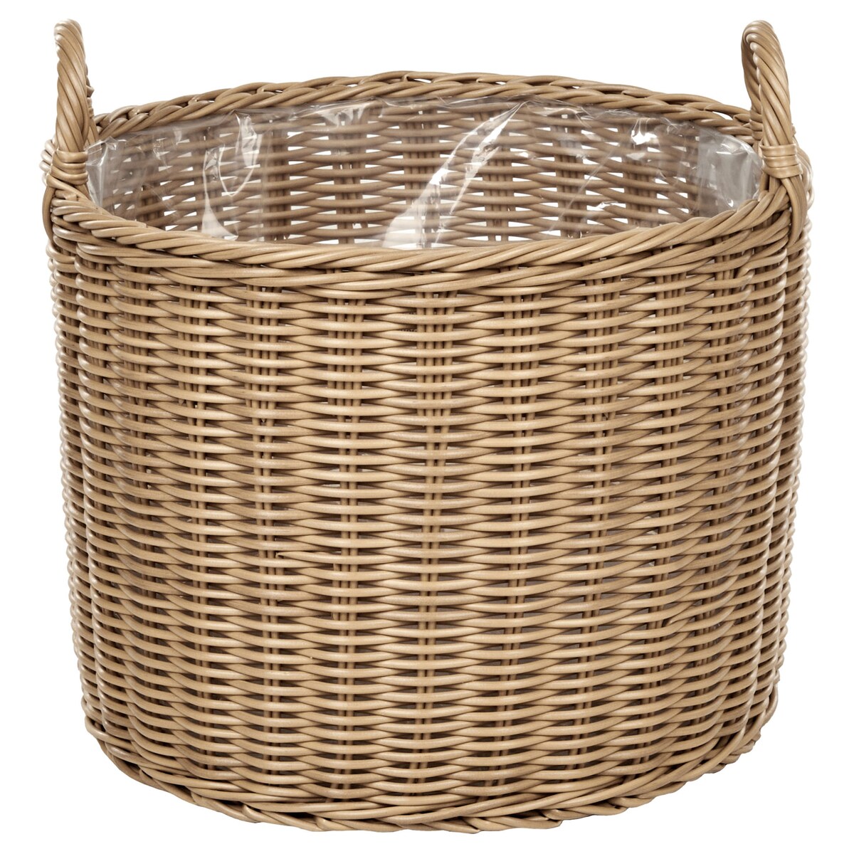 Zestaw 3 koszy na kwiaty PENDULA 33/37/45 cm Naturalny Technorattan