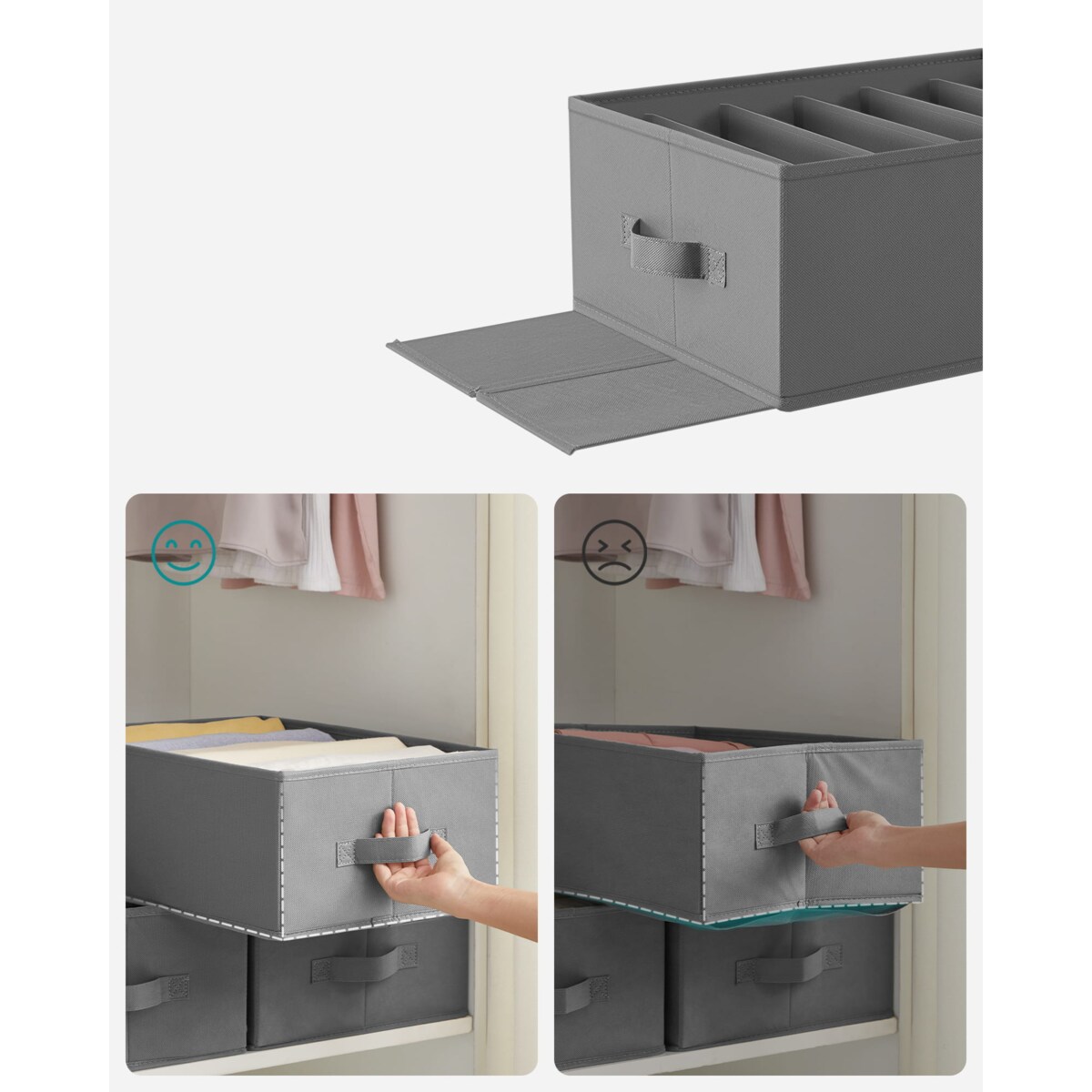 Organizer Do Przechowywania Zestaw 2 Sztuki Szary