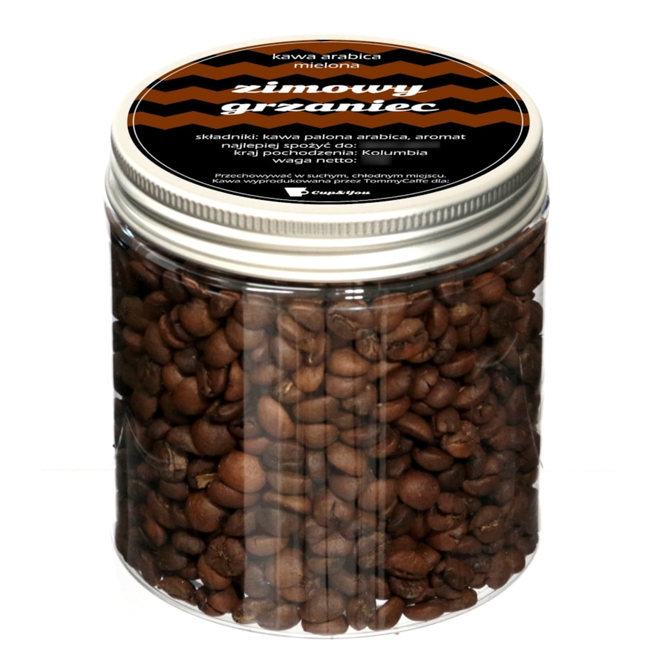 Kawa aromatyzowana smakowa ZIMOWY GRZANIEC ziarnista ARABICA PREMIUM 200g na prezent upominek dla kobiety mężczyzny faceta mamy taty żony męża