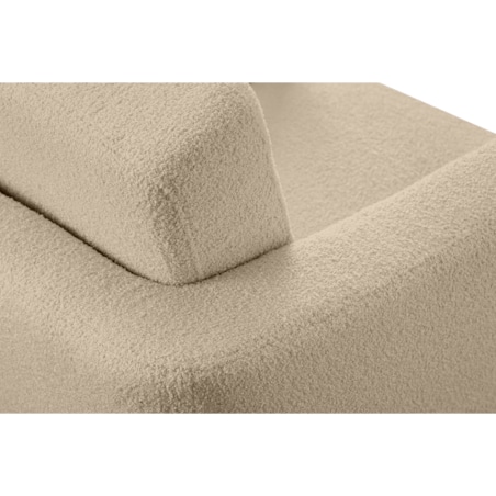 KONSIMO TAGIO Fotel pluszowy skandynawski w kolorze beżowym