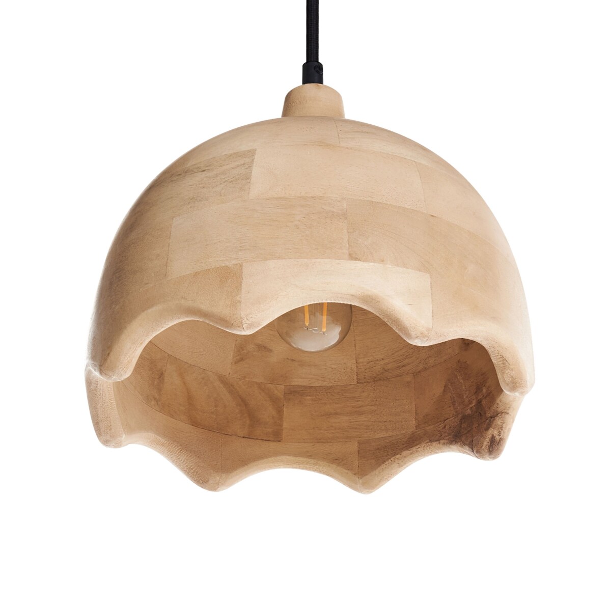 Lampa wisząca GOMATI Drewno mango Jasnobrązowy