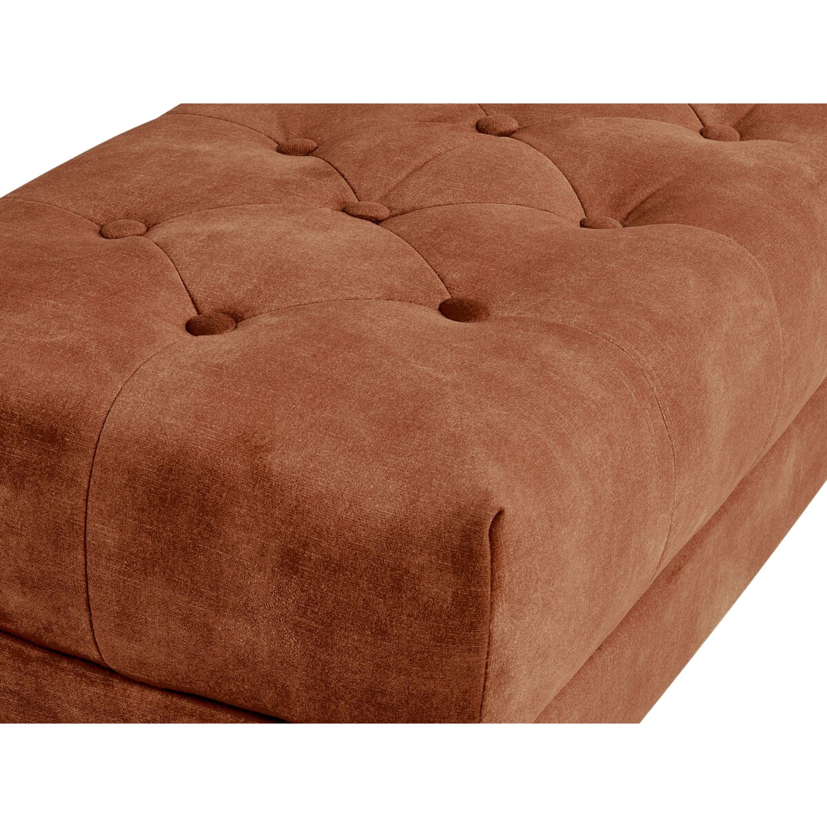 Ławka welurowa czerwona ROSEVILLE