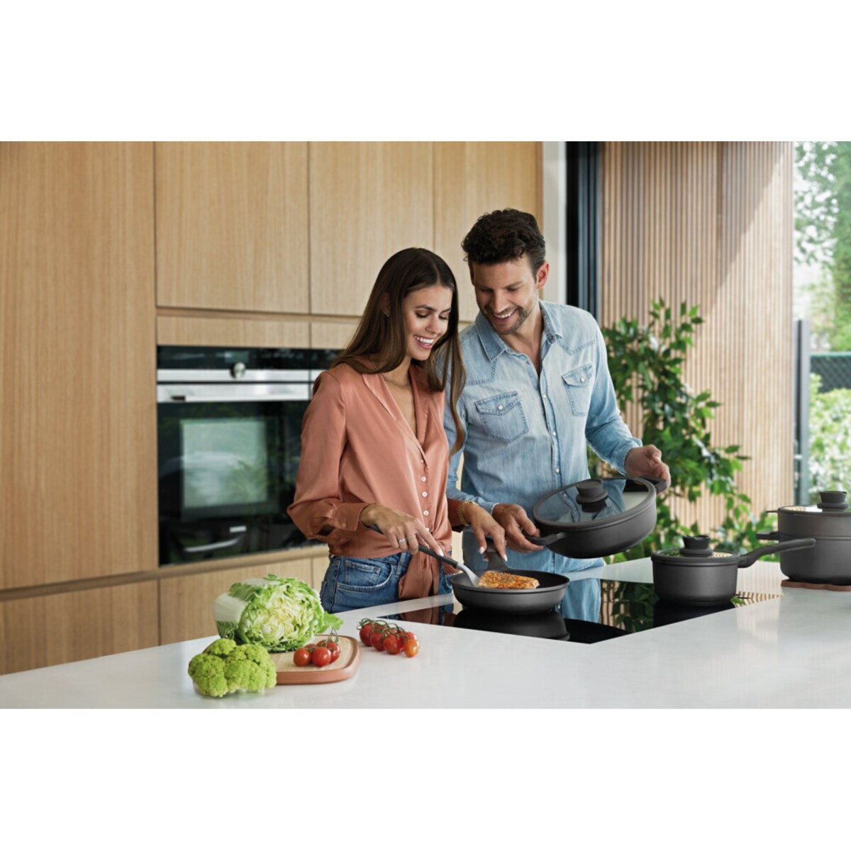 Patelnia sauté pan non-stick z dwoma uchwytami 28 cm Stone+