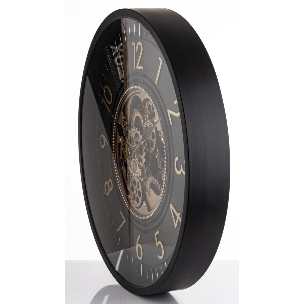 Zegar ścienny metalowy 66x66x9,5 cm OROGLIO czarny