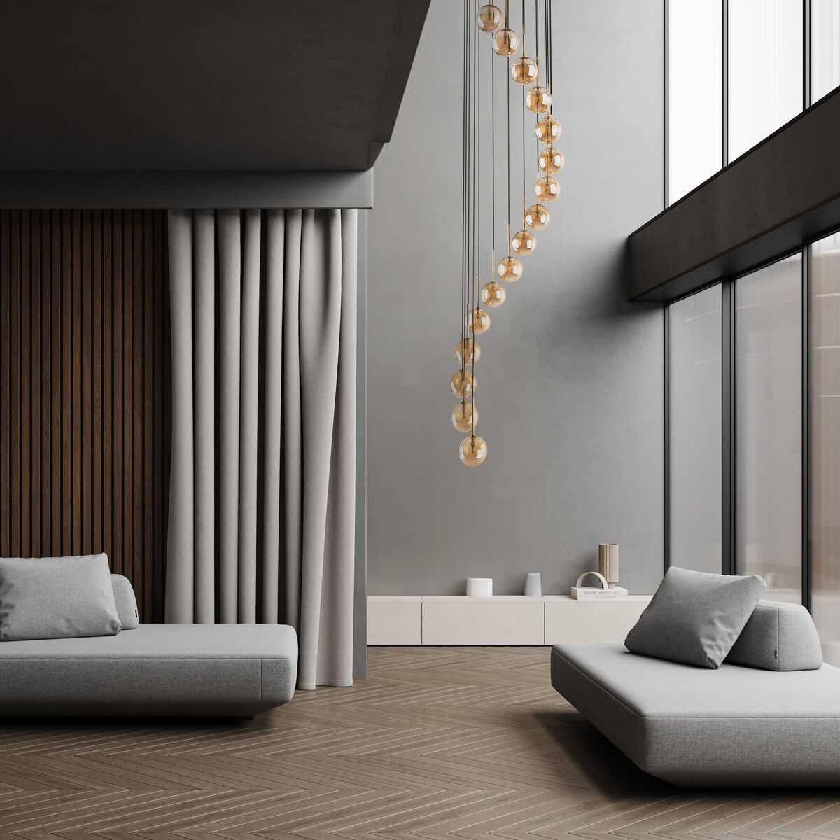 Lampa wisząca TK Lighting AURORA GOLD 6023 16xG9 czarno-złota szkło bursztynowe regulowana