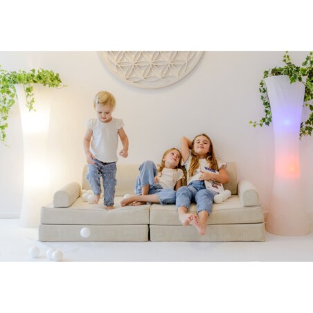 Sofa dla Dzieci Slimcord, Sztruksowa, Beżowa