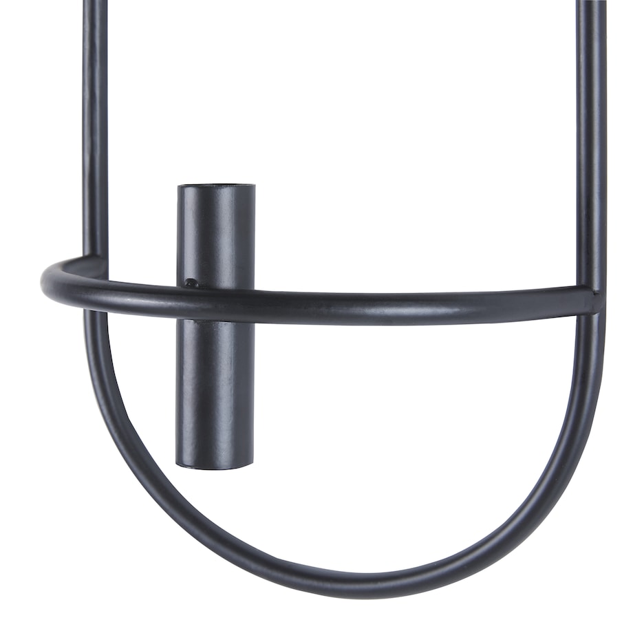 Zestaw 2 świeczników wiszących CAVIANA Metal 38 cm Czarny