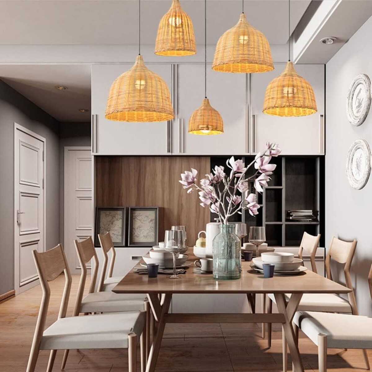 Lampa wisząca pleciona Boho Natural APP1645-1CP