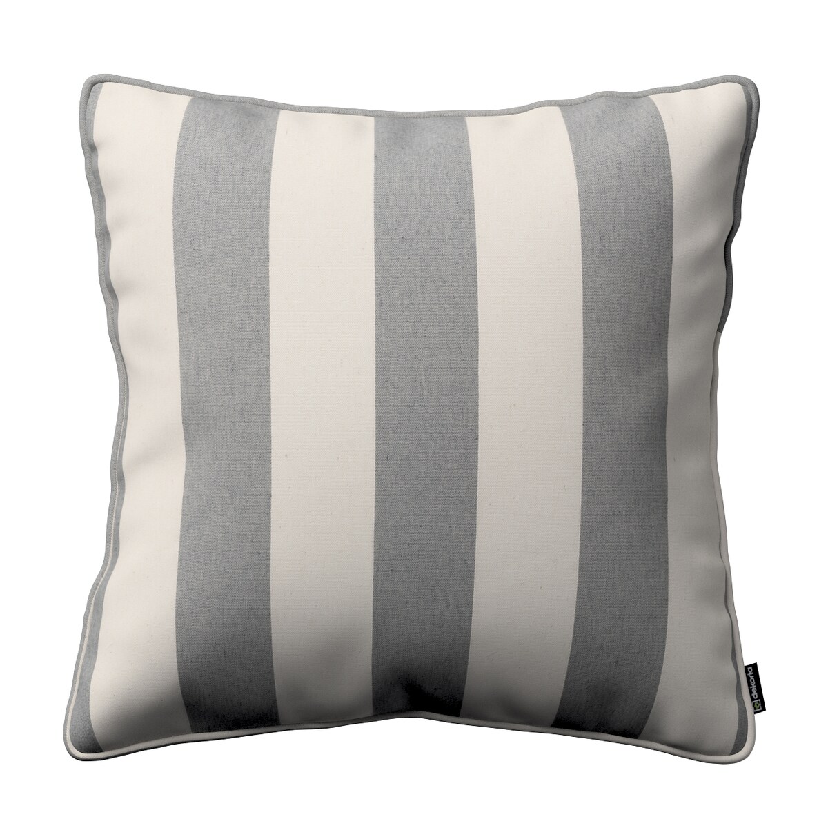 Poszewka Gabi na poduszkę 45x45 biało-szare pionowe pasy (5,5cm)