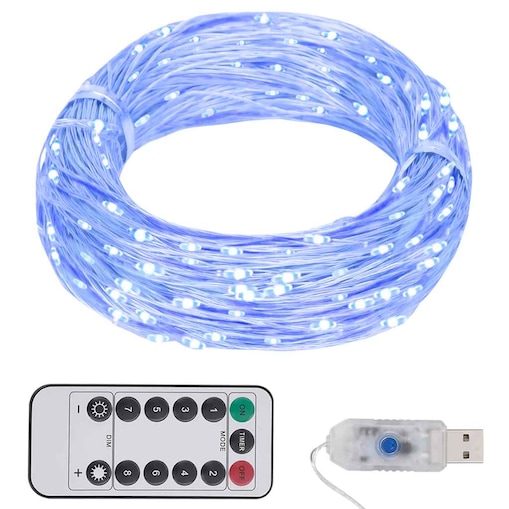 vidaXL Lampki LED, 150 diod, niebieskie, 15 m