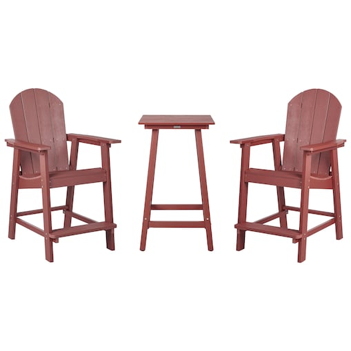 Zestaw mebli balkonowych ADIRONDACK Czerwony