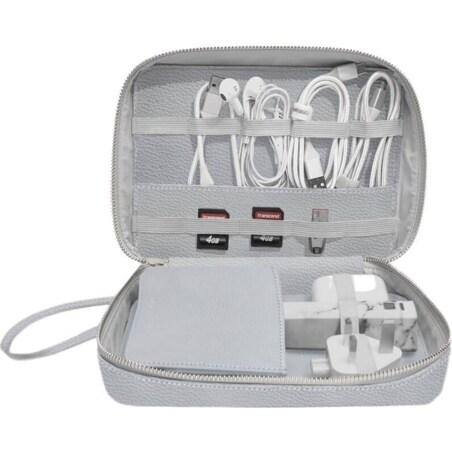 Etui na ładowarki i słuchawki Stackers Pebble kamienna szarość