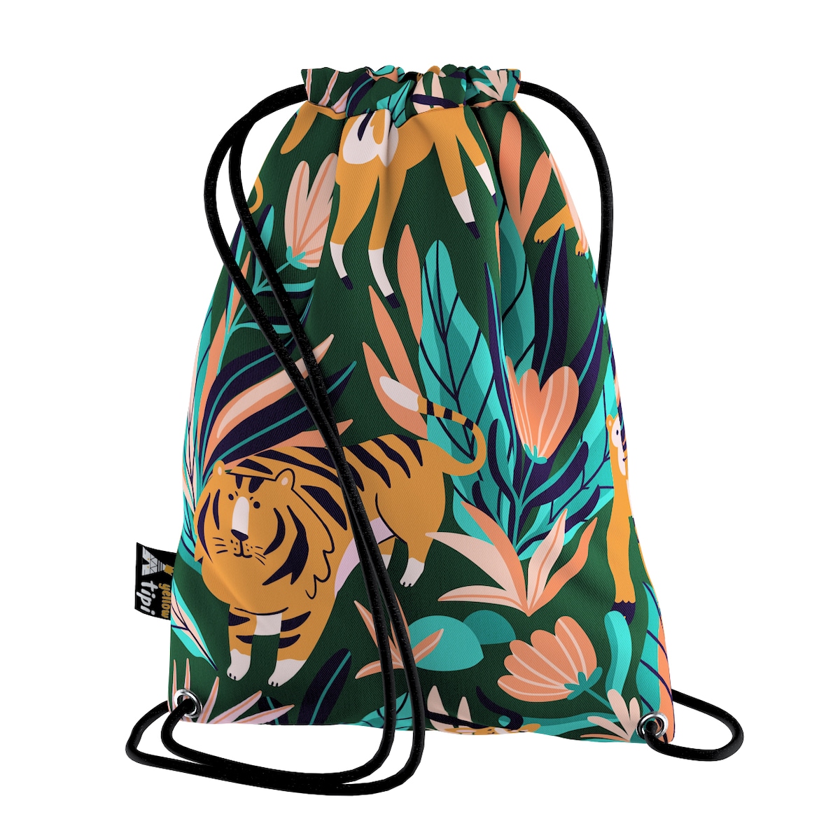 Worek plecak Kiddy, zielony, 28x40cm, Magic Collection