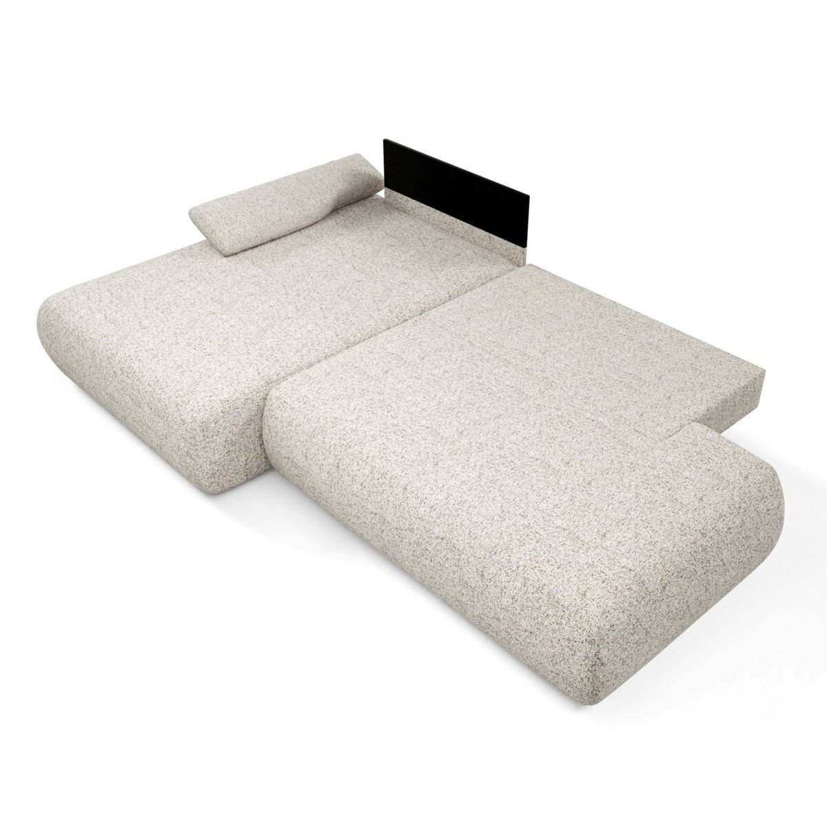 Narożnik rozkładany PENTI z pojemnikiem na pościel, lewy, beżowy