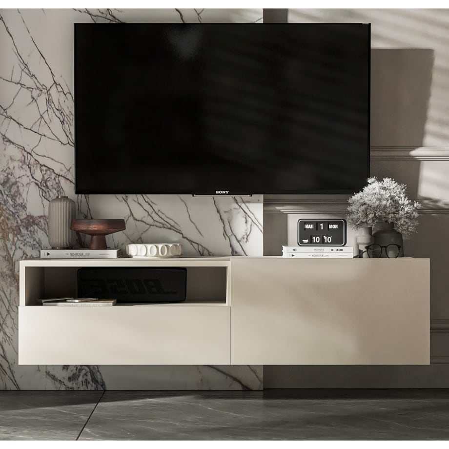 Wisząca Szafka RTV Komoda Loft Kaszmir MAT szuflada 120 cm