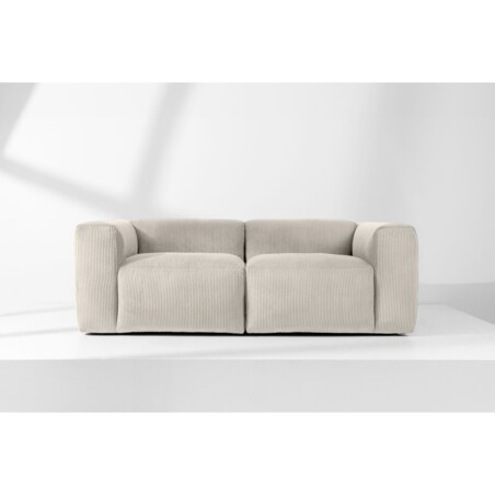KONSIMO BUFFO 2-osobowa sofa z niezwykle miękkim i wygodnym siedziskiem, kolor kremowy