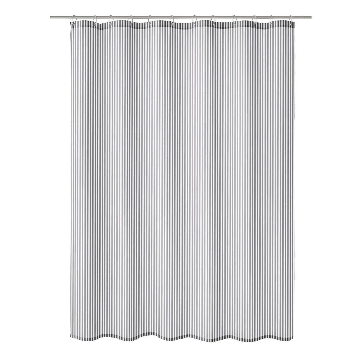 Kleine Wolke Sanna Tekstylna zasłona prysznicowa szara 180x200 cm Eco Care