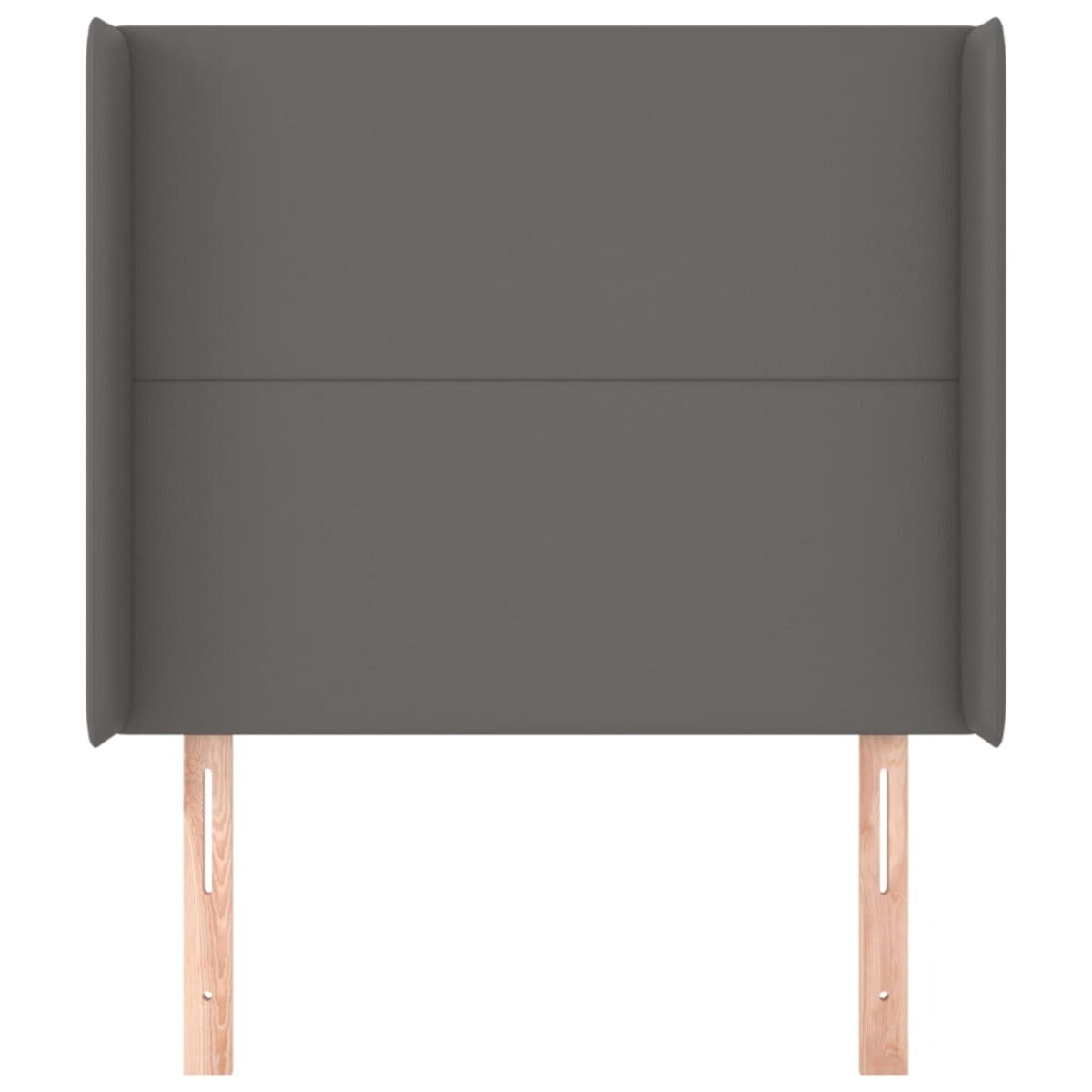 vidaXL Zagłówek uszak, szary, 83x16x118/128 cm, sztuczna skóra