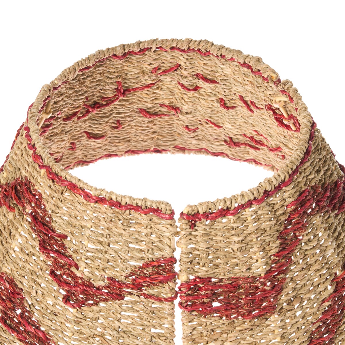 Osłonka pod choinkę HIVER Trawa morska Czerwony 43 cm