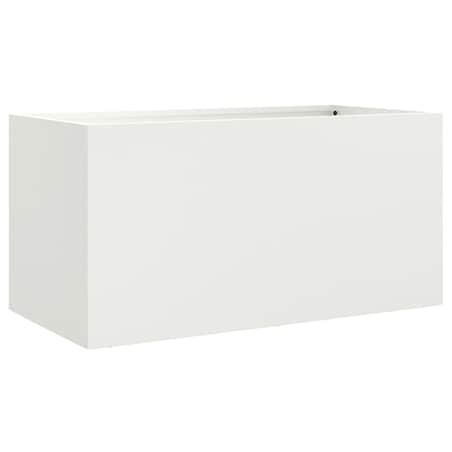 vidaXL Donica, biała, 62x30x29 cm, stal