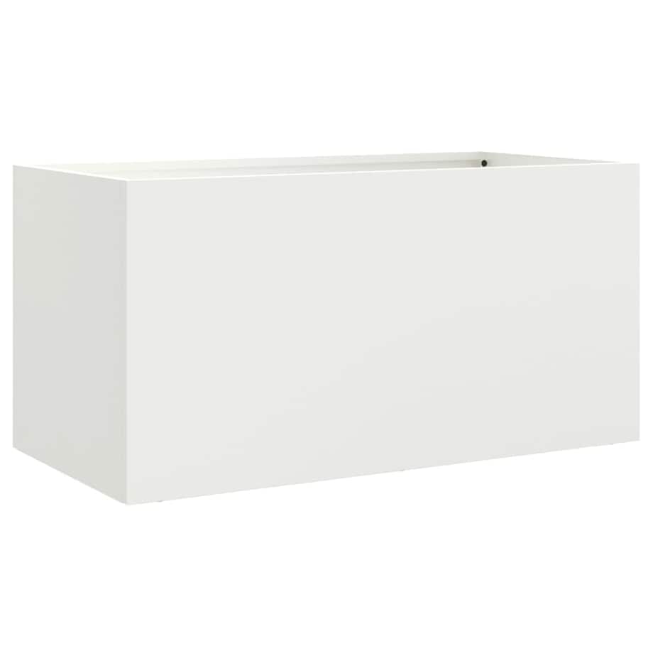 vidaXL Donica, biała, 62x30x29 cm, stal