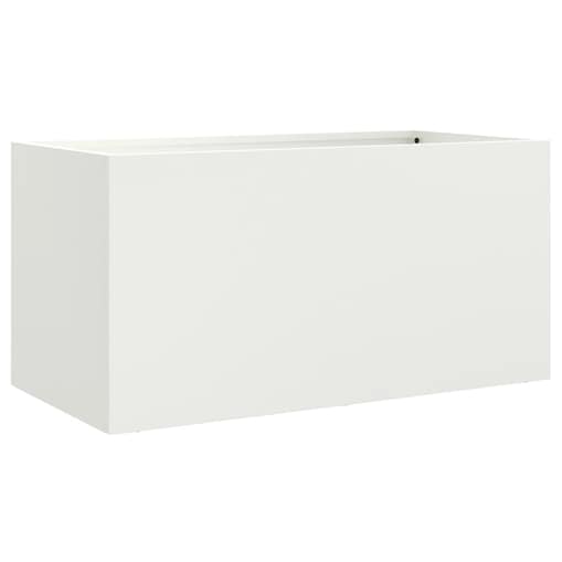 vidaXL Donica, biała, 62x30x29 cm, stal