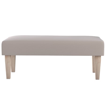Ławka, beżowy welwet, 100 x 40 x 40 cm, Ingrid