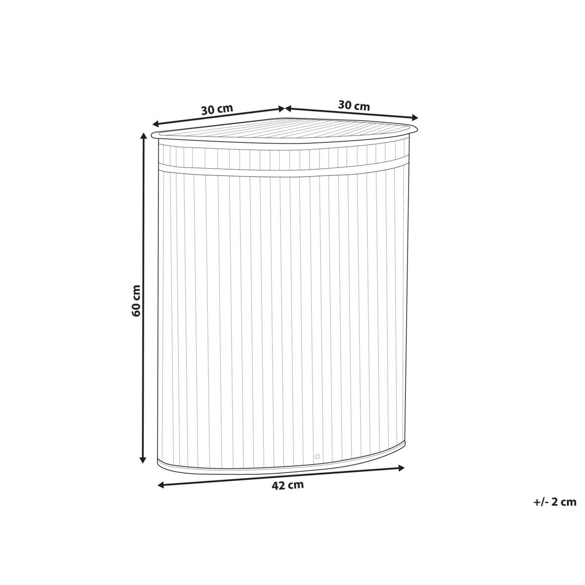 Kosz bambusowy z pokrywką biały BADULLA