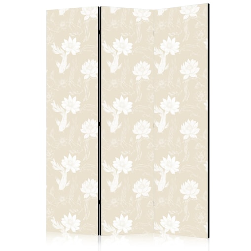 Parawan jednostronny Zwierzęta 135x172 cm 3-częściowy beżowy