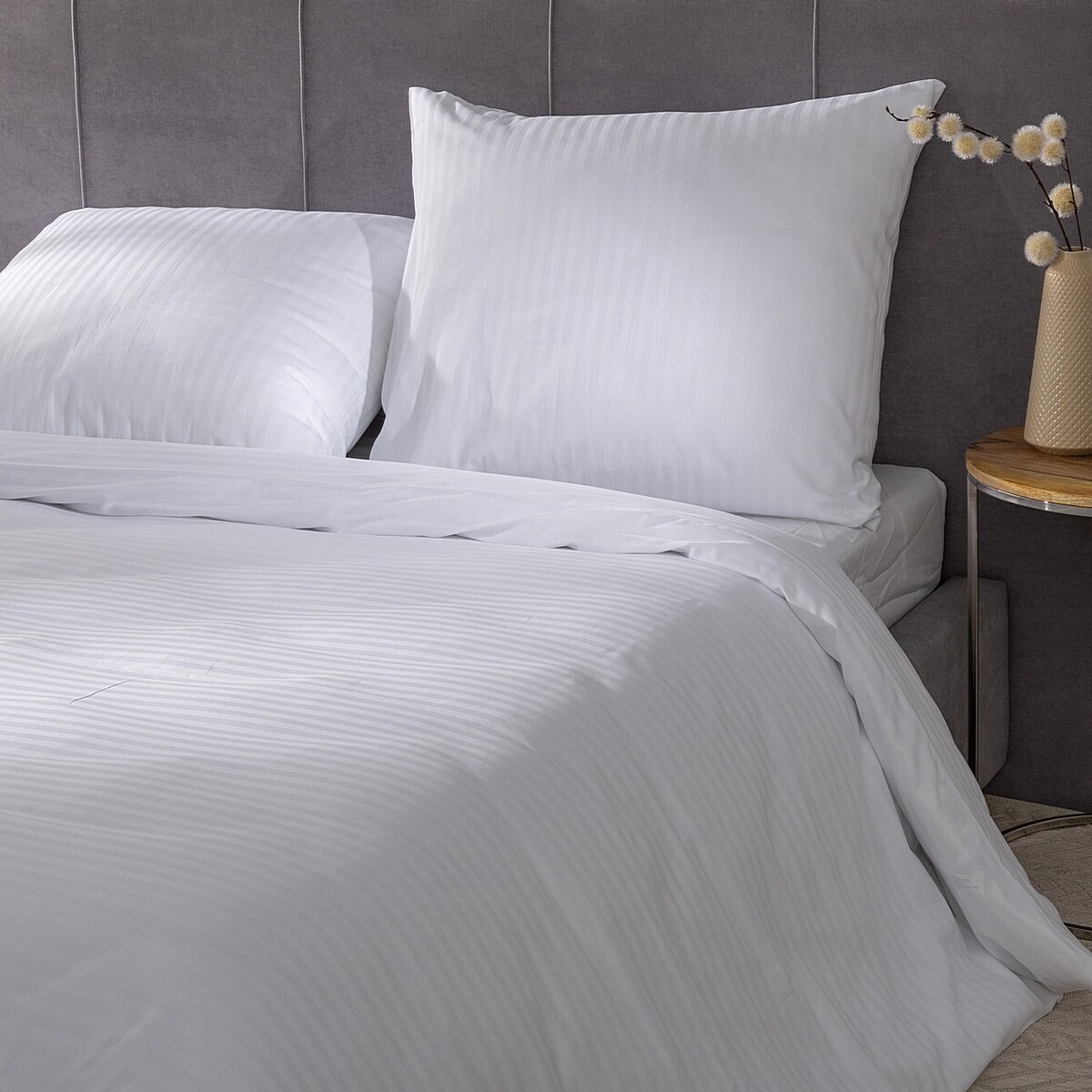 Pościel z satyny żakardowej Pure Snow 220x200 cm, 220x200 cm