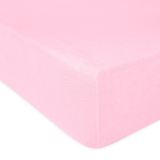 Prześcieradło frotte z gumką 60x120 kolor jasny róż