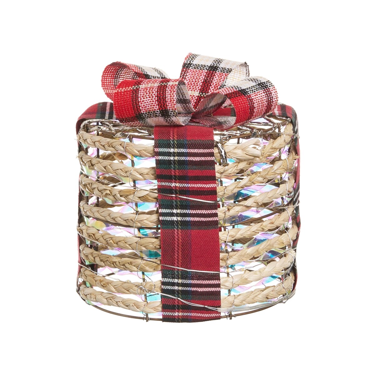 Zestaw 3 dekoracji świątecznych LED VEJLEN Prezenty świąteczne 20/25/30 cm Beżowy