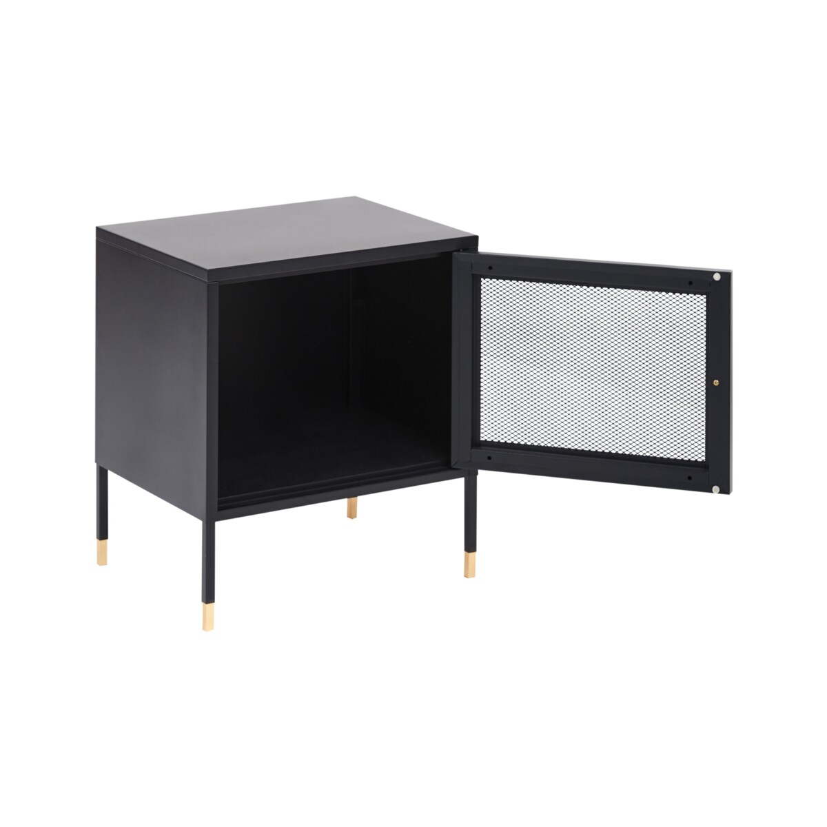 Szafka nocna OSSETT Metal Czarny