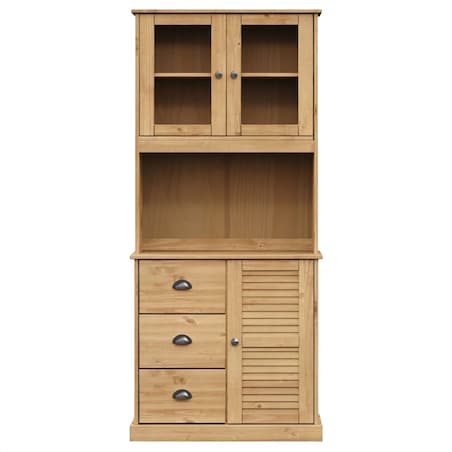 vidaXL Kredens VIGO, 78x40x175 cm, lite drewno sosnowe