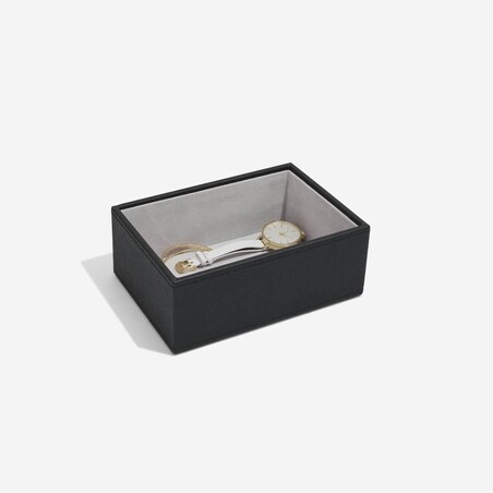 Szkatułka na biżuterię Stackers open mini czarna velvet