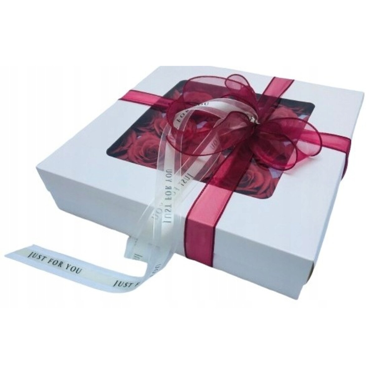 FLOWER BOX pudełko KWIATY MYDLANE róża czerwona jak żywa 25szt prezent