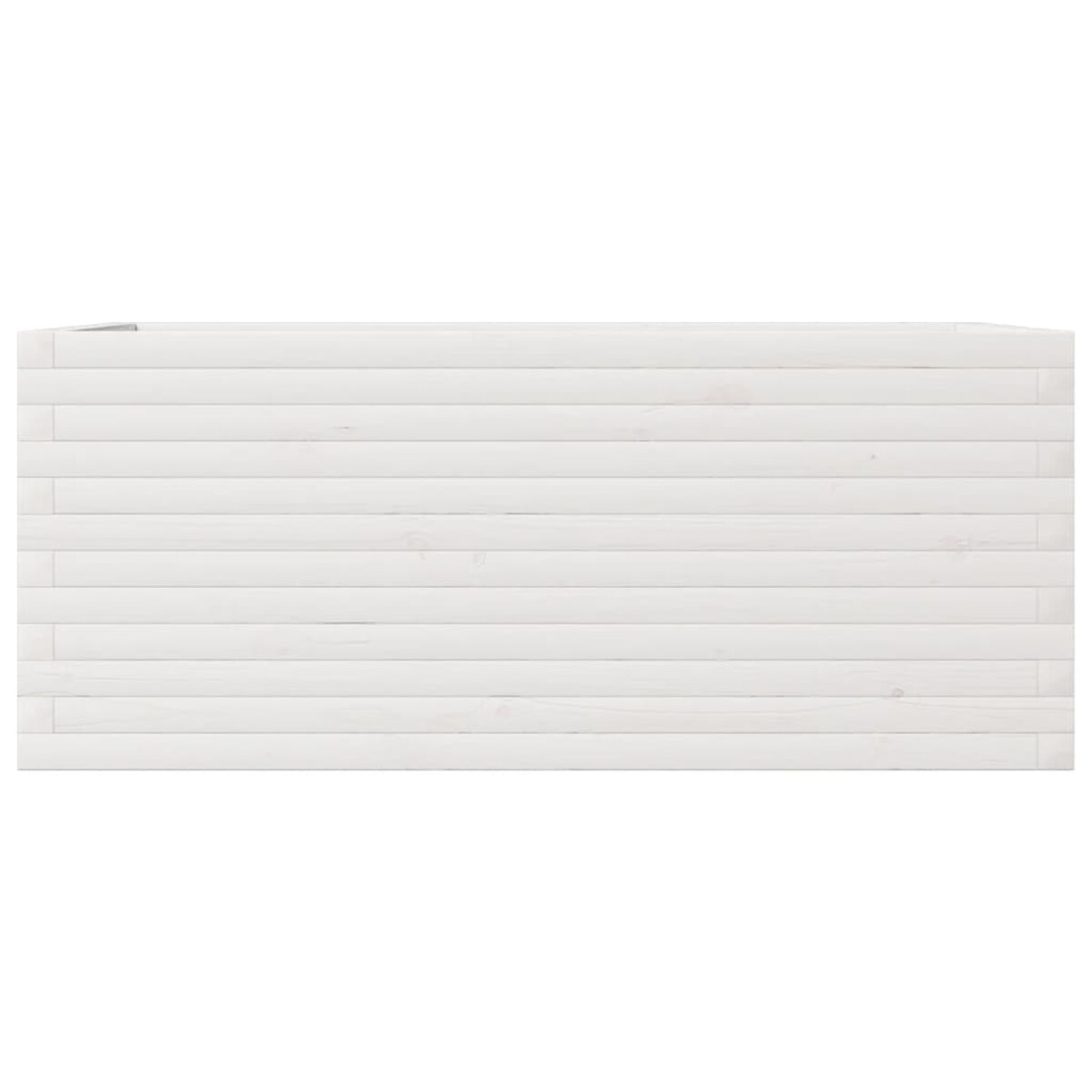 vidaXL Donica ogrodowa, biała, 110x60x45,5 cm, lite drewno sosnowe