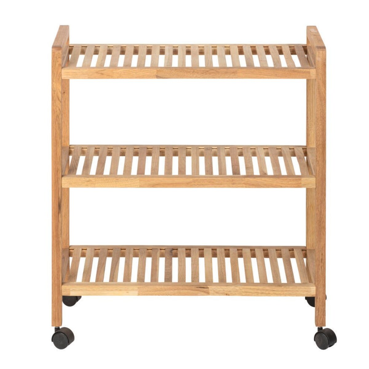 Regał łazienkowy na kółkach NORWAY z trzema półkami, drewno orzechowe, WENKO