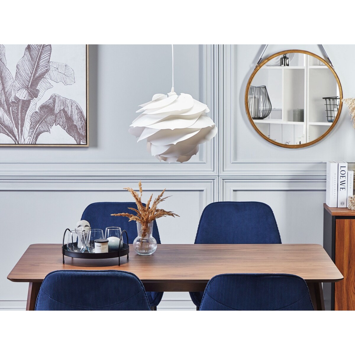 Lampa wisząca biała NILE