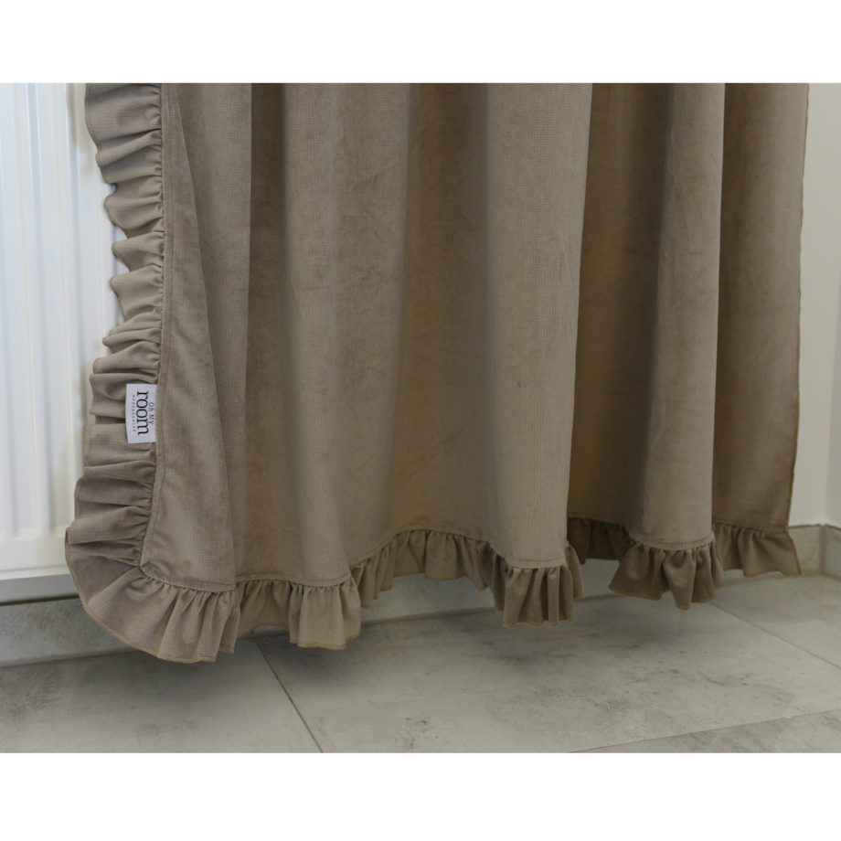 Zasłona Na Okno Okna Z Falbanką Do Salonu Sypialni 150X250 Cm Boho Beż