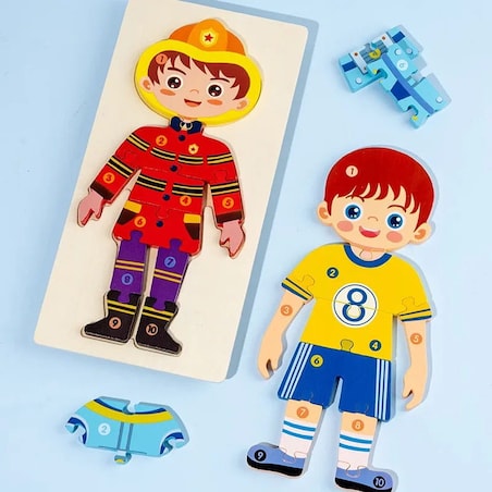 Puzzle drewniane - Zawody - Piłkarz