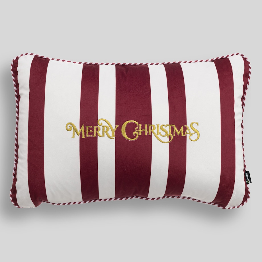 Poszewka na poduszkę Red & White Noel 60x40 cm boże narodzenie, święta, świąteczne, bordowy -czerwony, 60x40 cm
