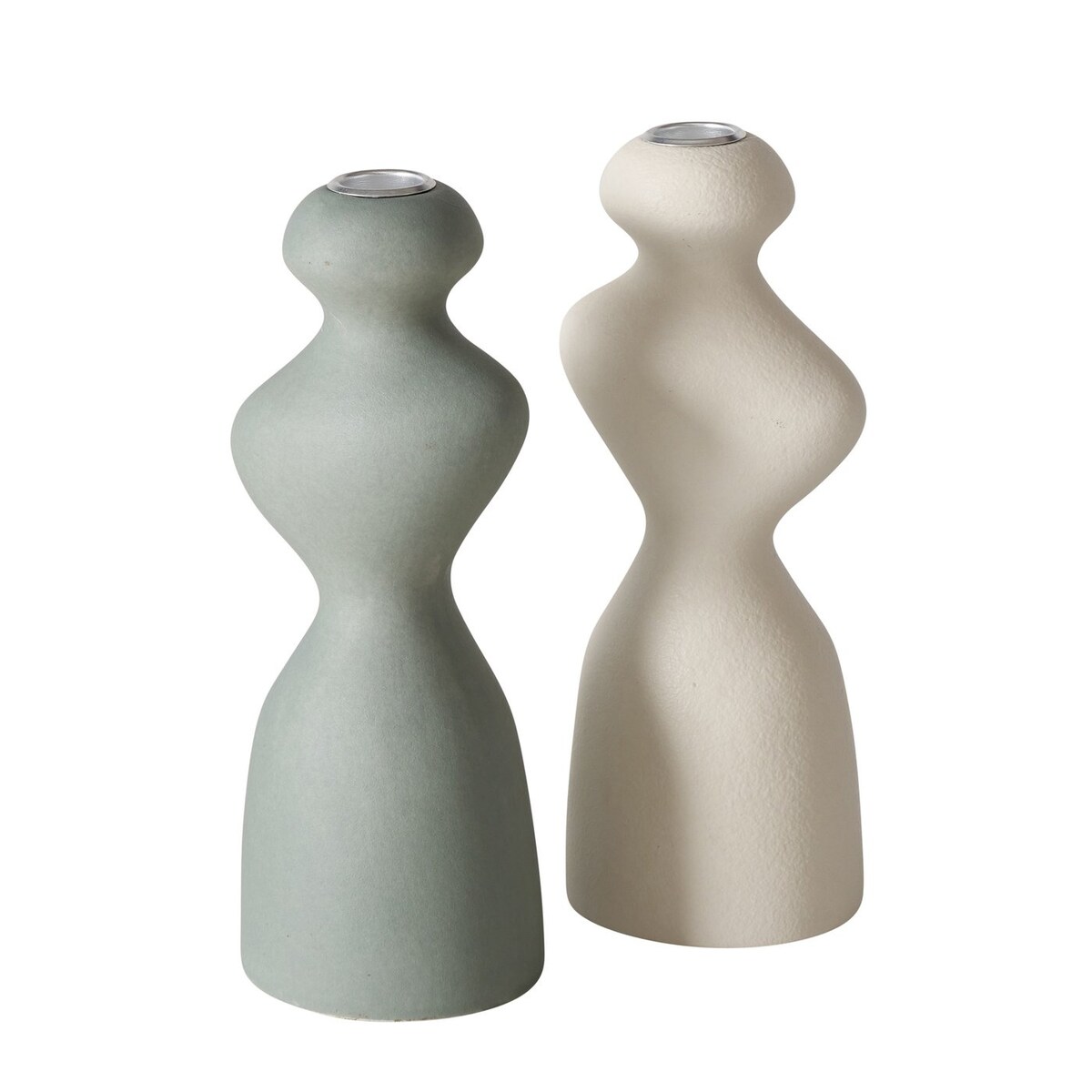 Świecznik ceramiczny o nieregularnym kształcie MORANA, 22 cm