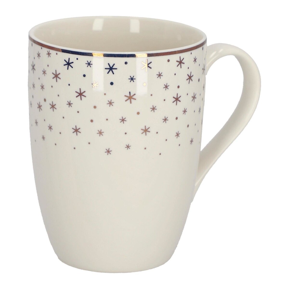 KUBEK PORCELANOWY Gwiazdki 320 ml NA ŚWIĘTA