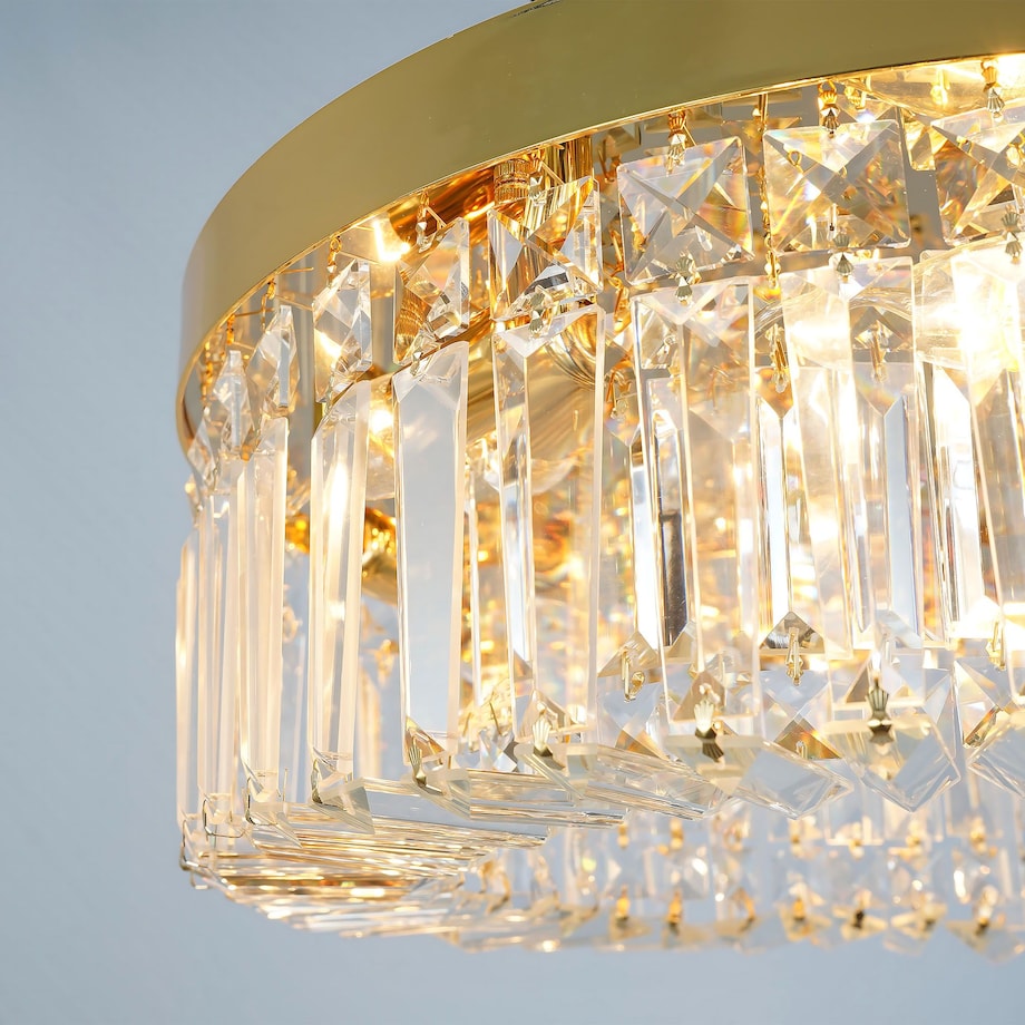 Lampa Sufitowa App1728-6C 50Cm Złoty, Szkło