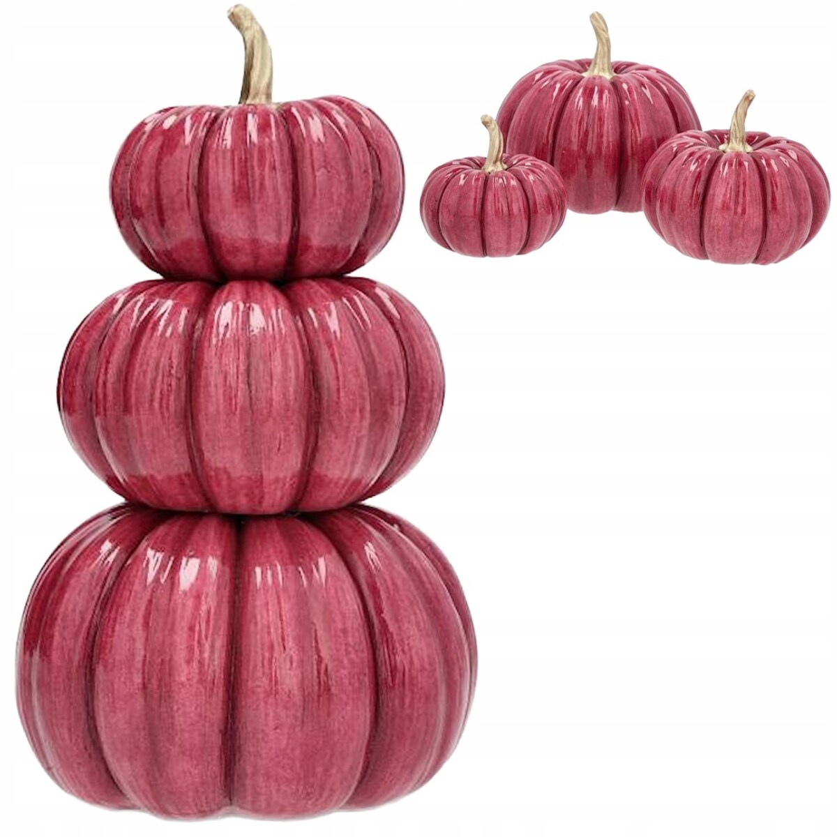 FIGURKA DYNIA 3 szt ZIELONA NA HALLOWEEN JESIEŃ TARAS 26cm WYSOKA OGRODOWA
