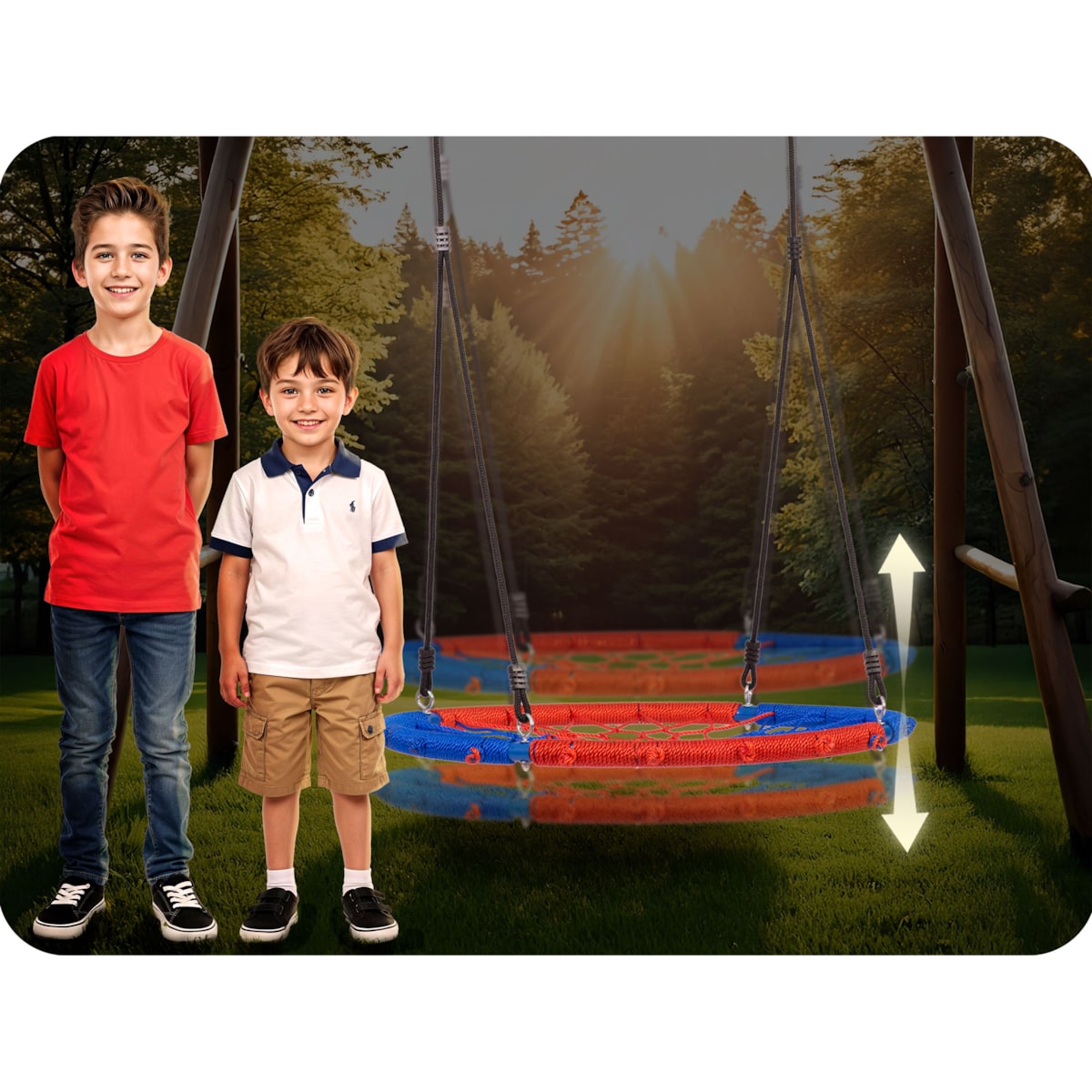 Huśtawka ogrodowa bocianie gniazdo 95 cm Neo-Sport